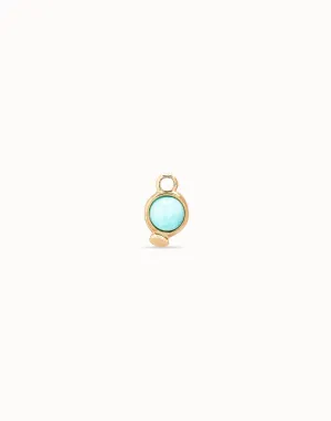 UNOde50 Turquoise Earring Charm - Gold