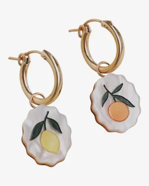 Wolf & Moon Citrus Charm Hoops