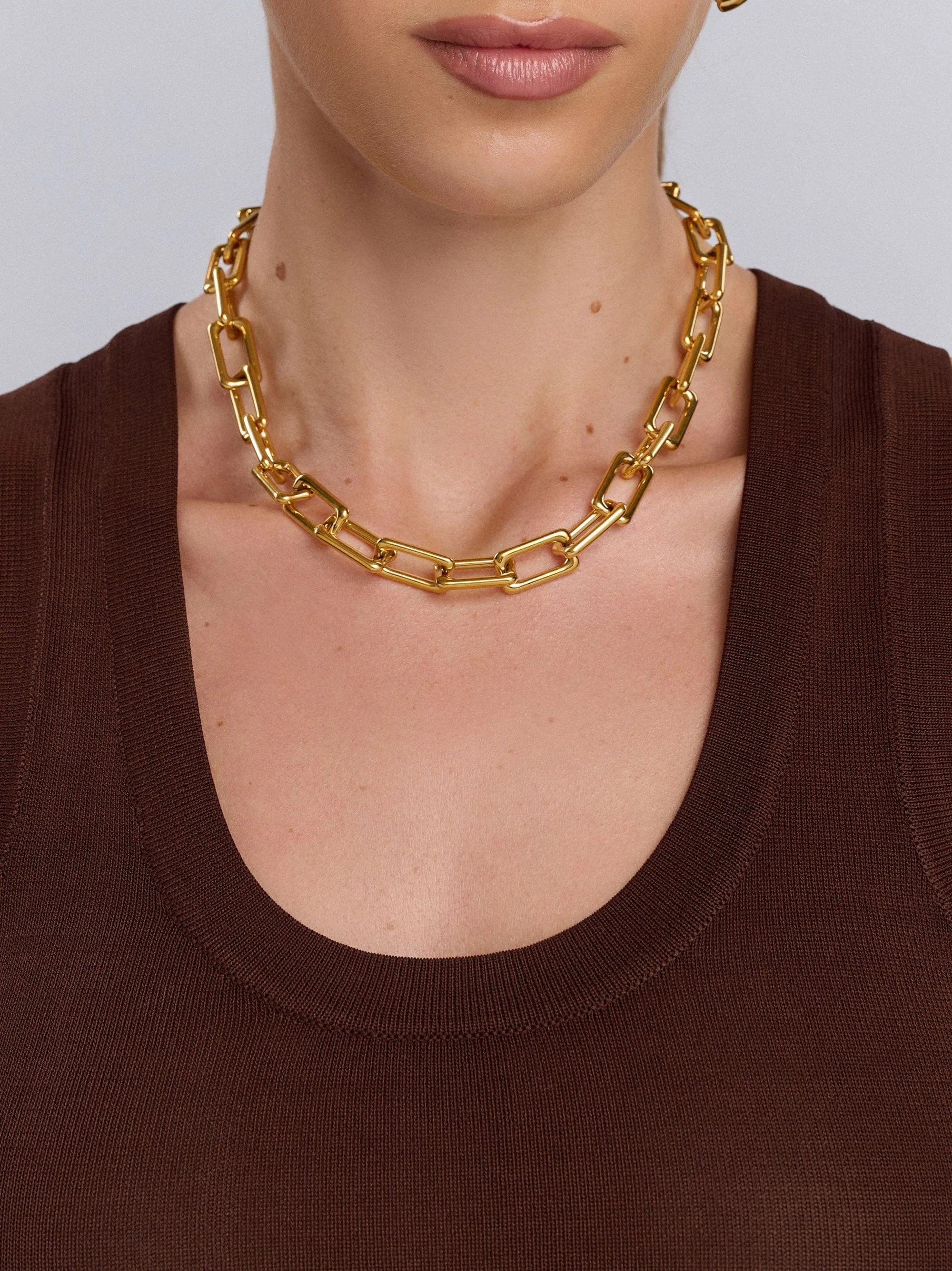Women's Gold Paperclip Chain