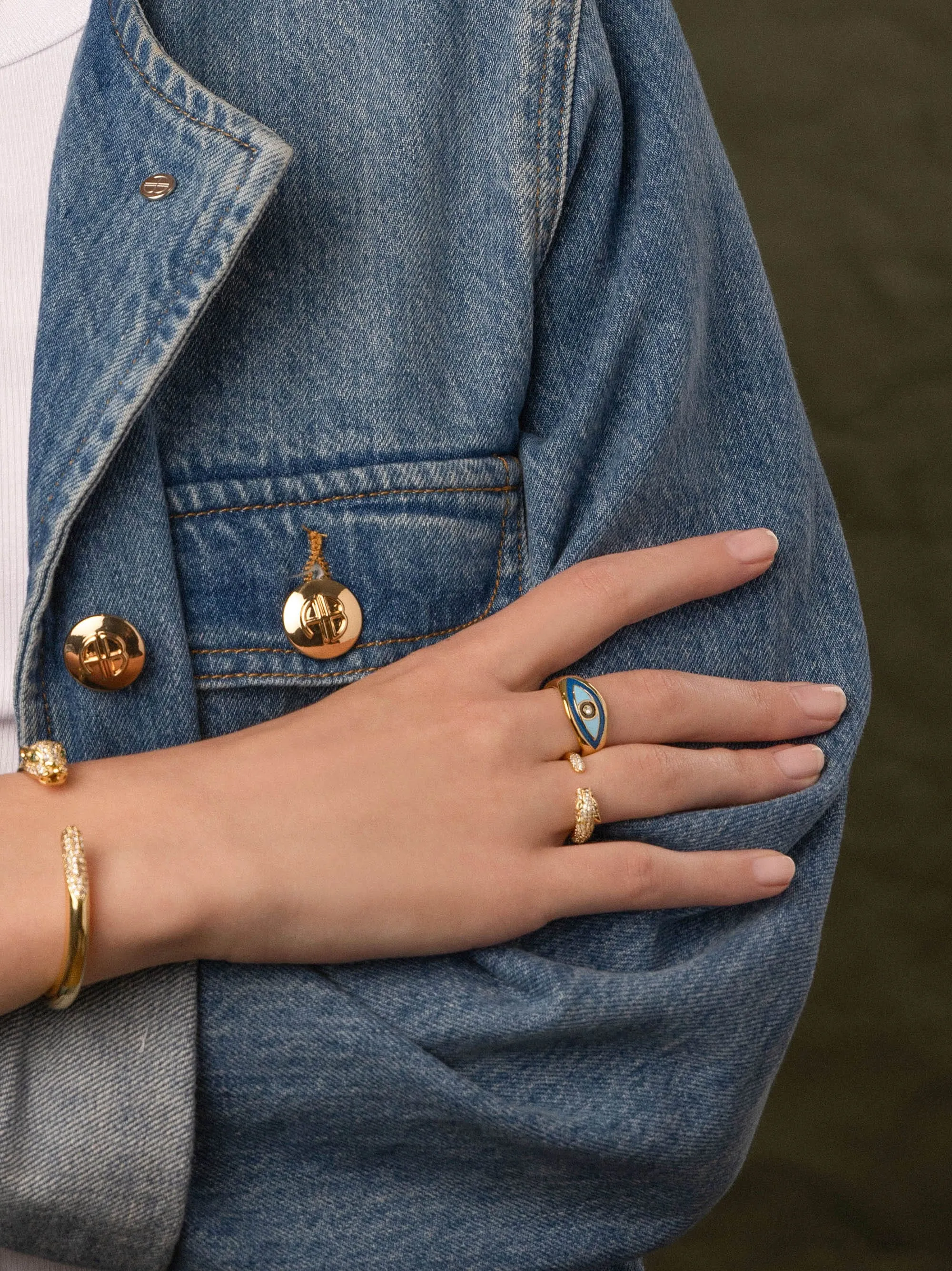 Women's Panther Wrap Ring in Gold