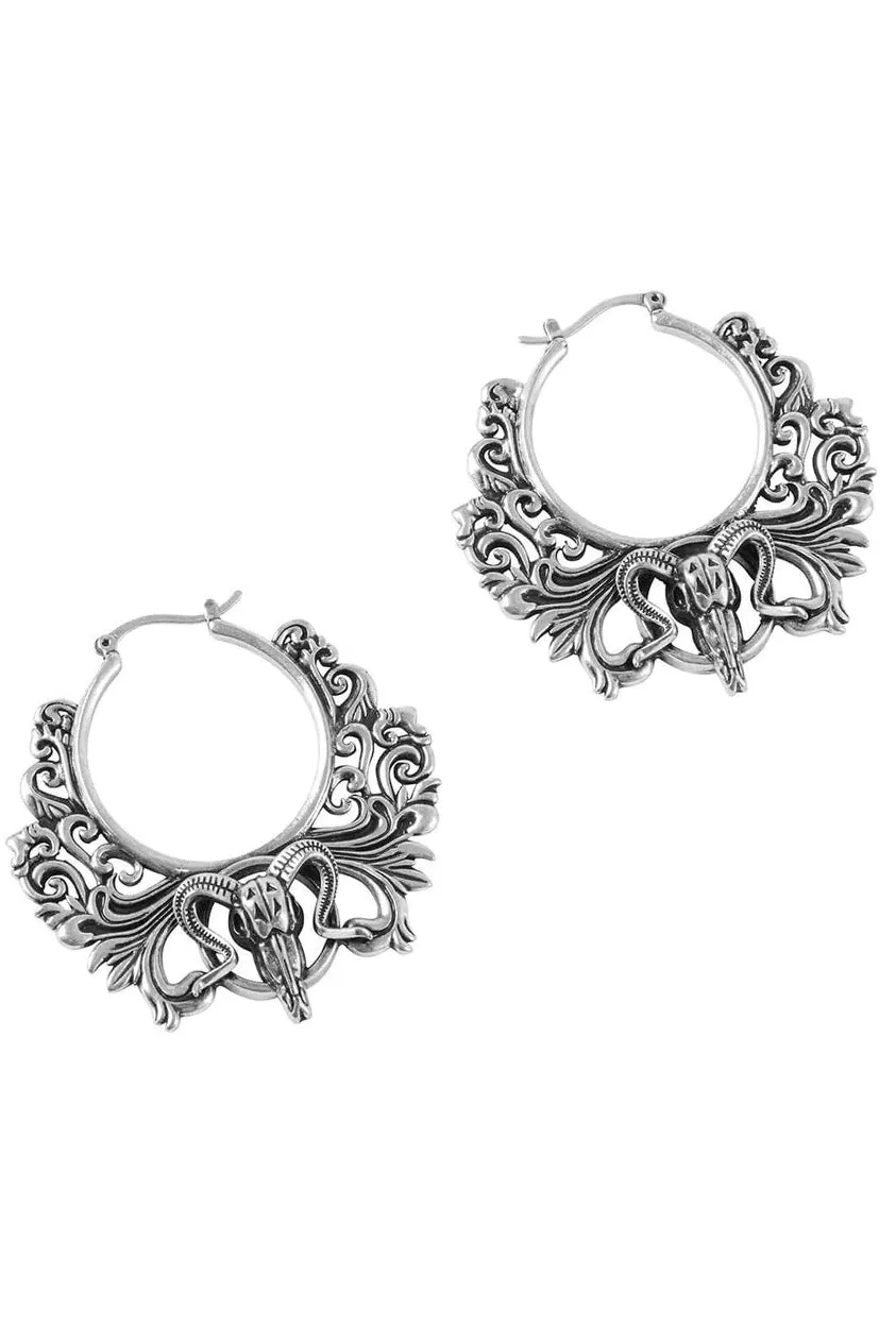 Worship the Night Hoop Earrings [S]