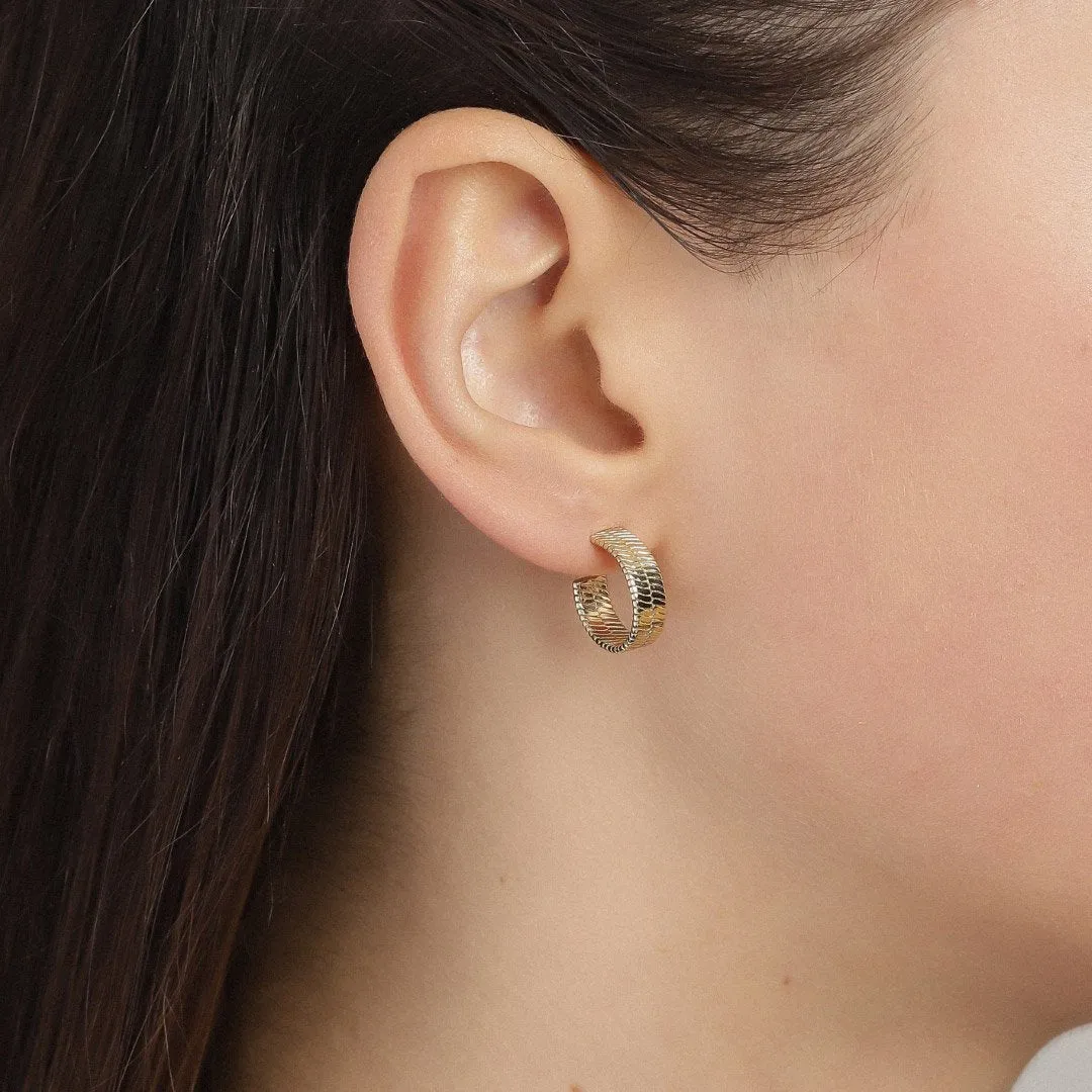 Yggdrasil Gold Plated Hoops